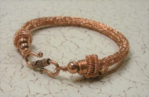 Judy Larson's Viking Knit Bracelet - , Contemporary Wire Jewelry, Loops, Wire Loop, Wrapped Wire Loop, , Viking knit bracelet